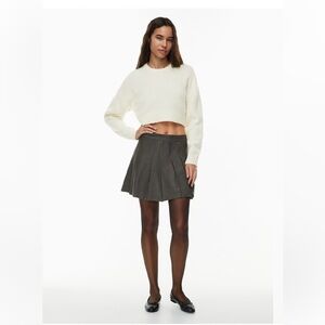 Sunday Best Cropped Peggy Sweater in off-white